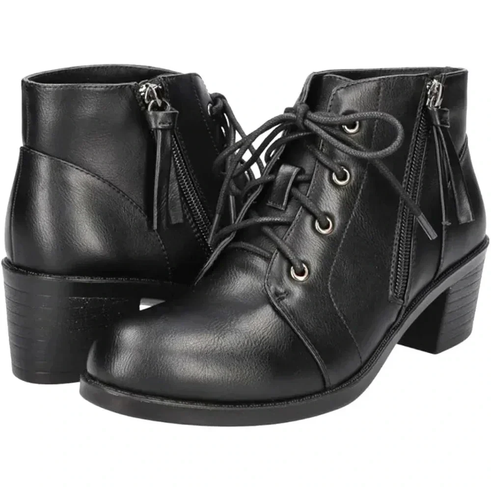 Easy Street Becker Ankle Women's Boots Size 7 M Black